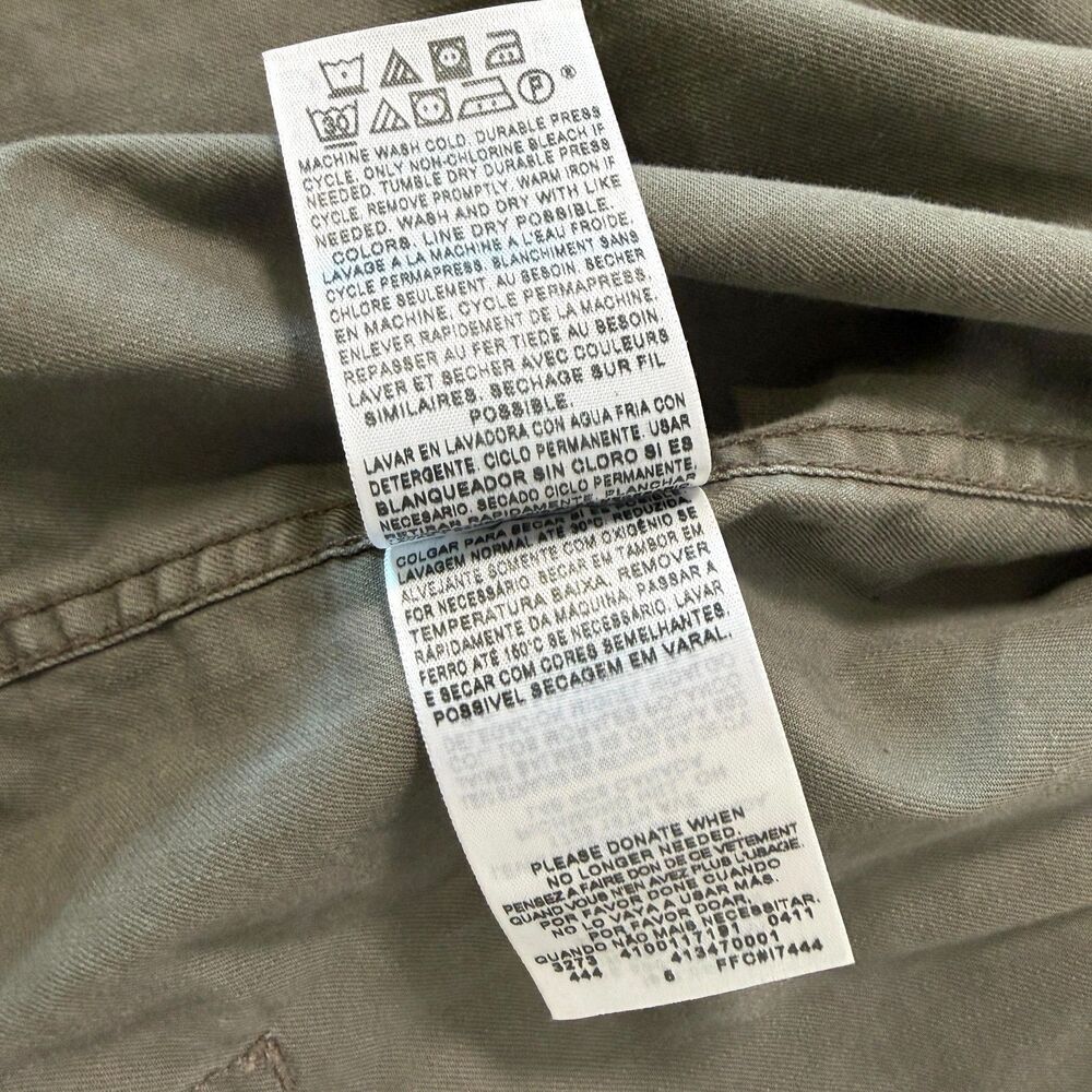 Levi's Men's XXL Field Jacket Olive Brown Canvas Utility Cargo Chore Coat Shell - Picture 8 of 10